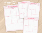 Printable Social Media Weekly Planner | Digital Download for Scheduling and Content Planning Katnipp character product