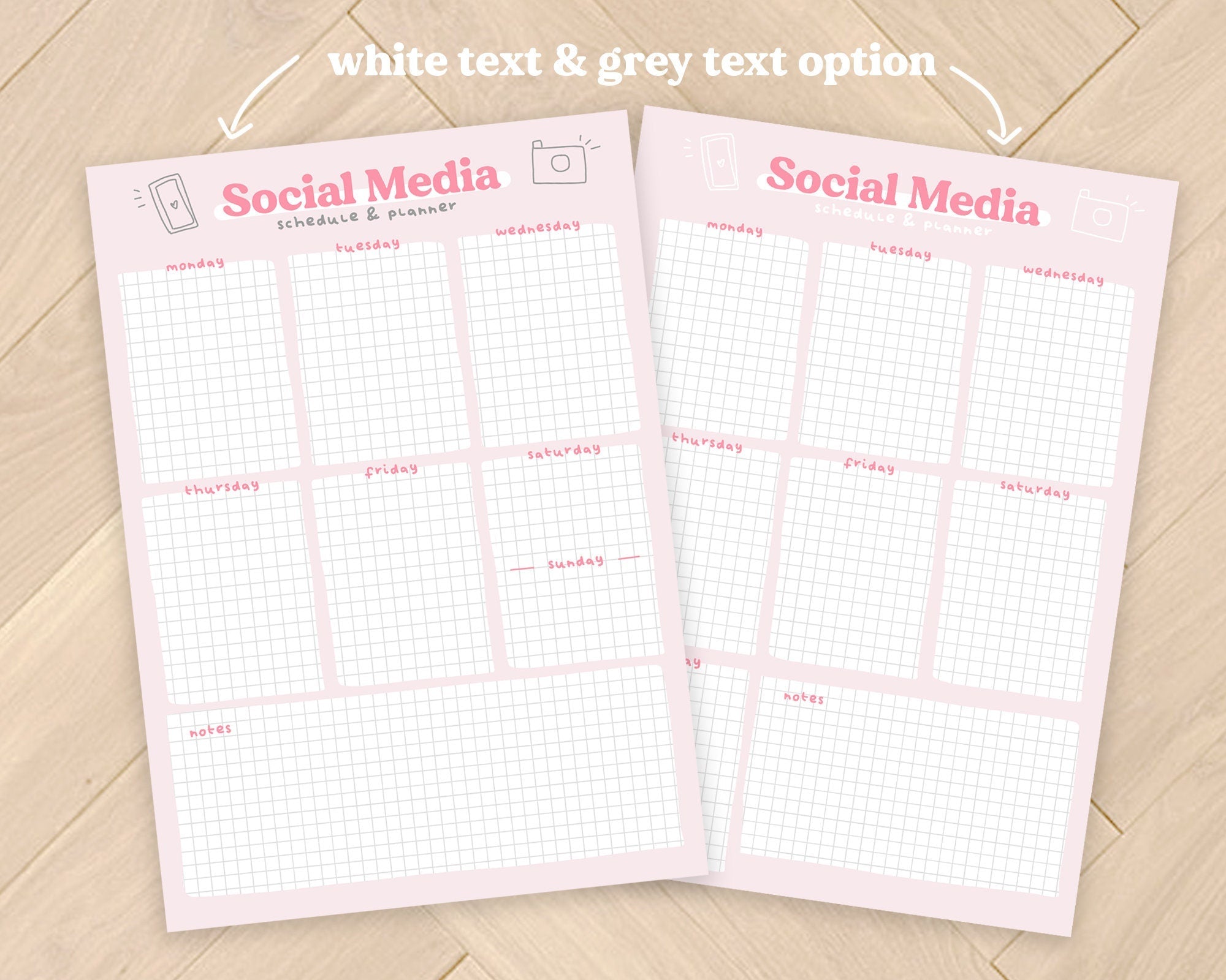 Printable Social Media Weekly Planner | Digital Download for Scheduling and Content Planning Katnipp character product