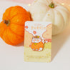 Puddin the Dog Gourd-geous Outfit Pumpkin Pin ~ Kawaii Autumn Enamel Pin - Katnipp Studios