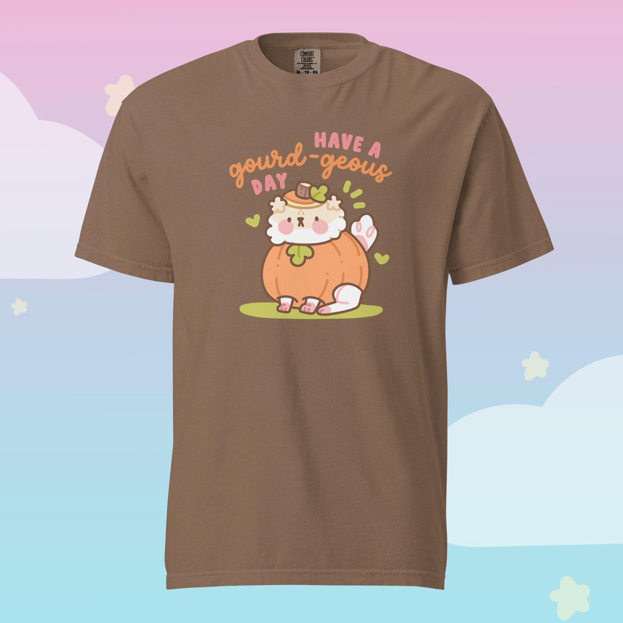 Puddin the Dog Halloween T-Shirt | Have a Gourd - geous Day Kawaii Pumpkin Tee Katnipp character product