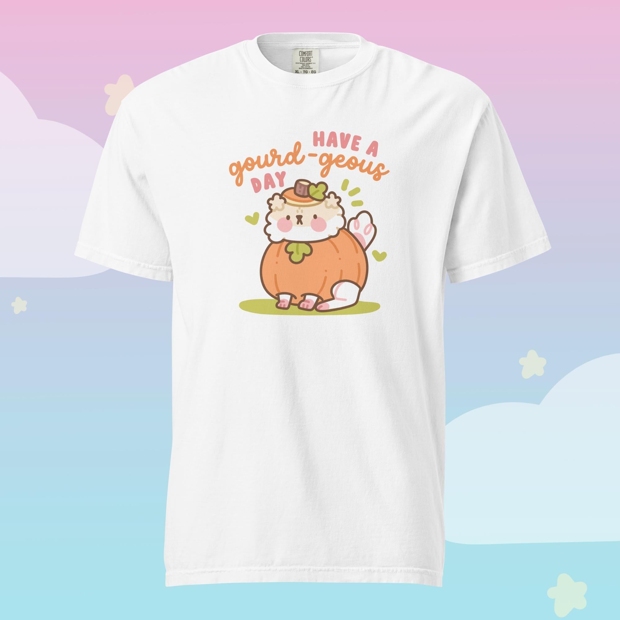 Puddin the Dog Halloween T-Shirt | Have a Gourd - geous Day Kawaii Pumpkin Tee Katnipp character product