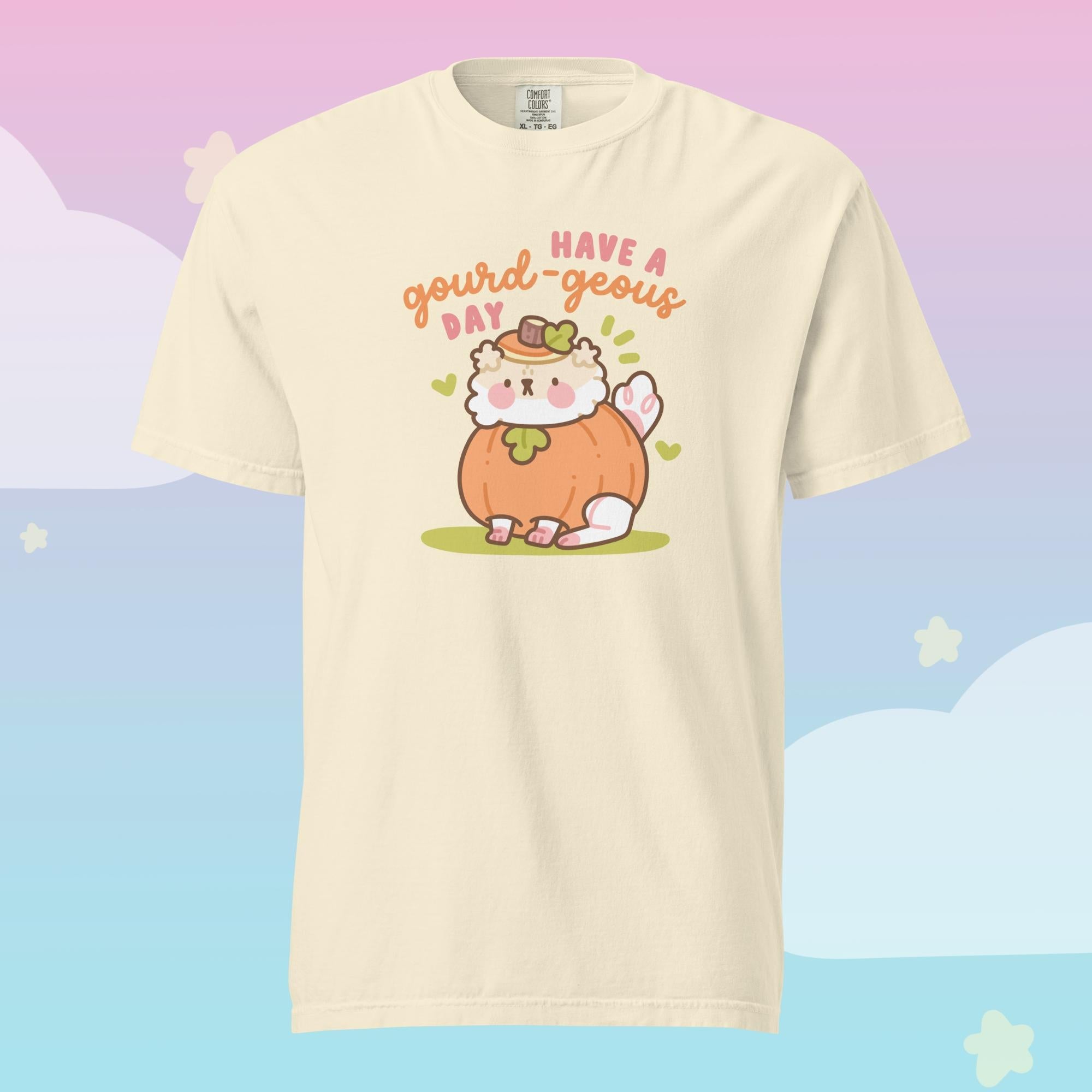 Puddin the Dog Halloween T-Shirt | Have a Gourd - geous Day Kawaii Pumpkin Tee Katnipp character product