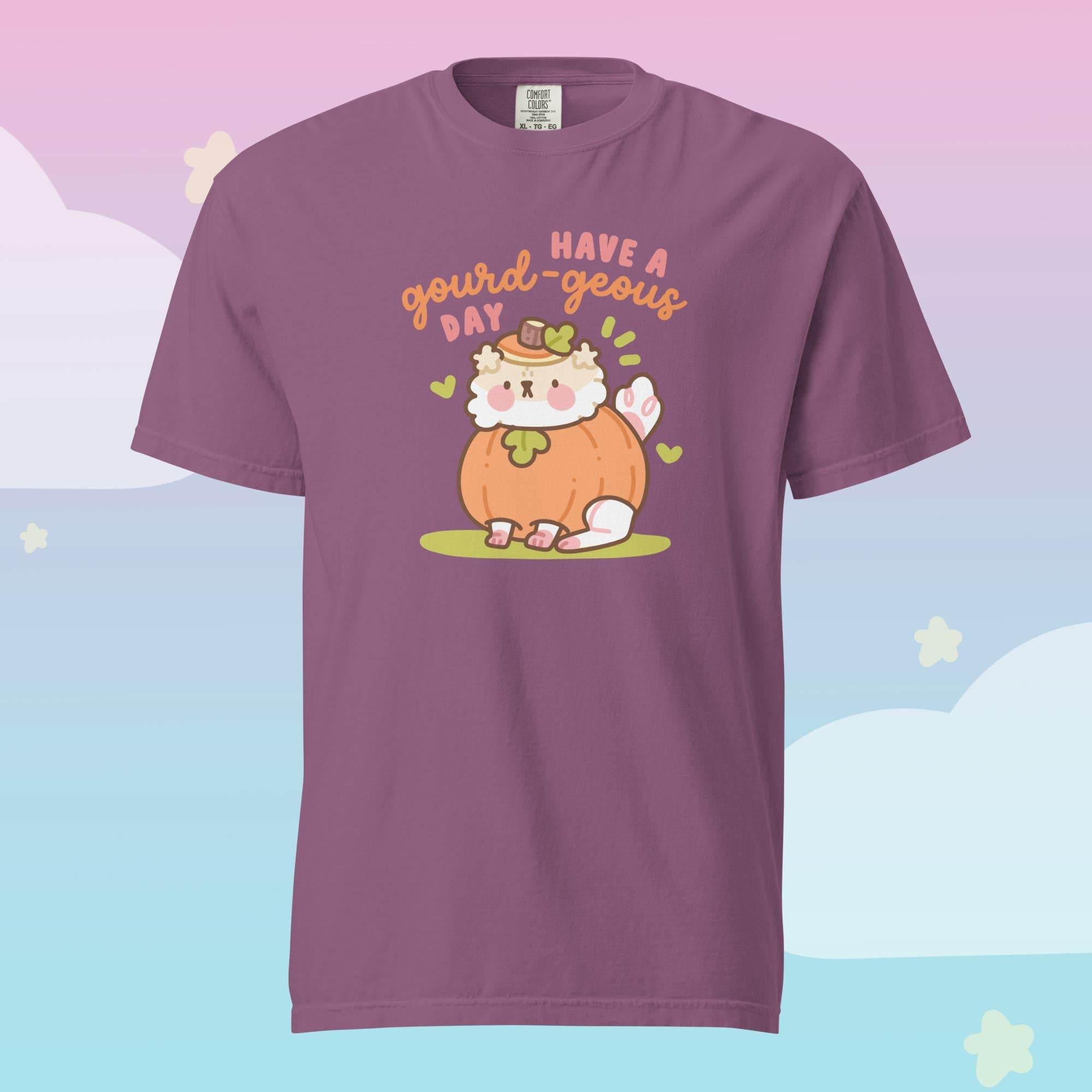 Puddin the Dog Halloween T-Shirt | Have a Gourd - geous Day Kawaii Pumpkin Tee Katnipp character product