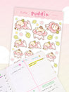 Puddin the Dog Sakura Planner Sticker - PUD 009 - Katnipp Studios