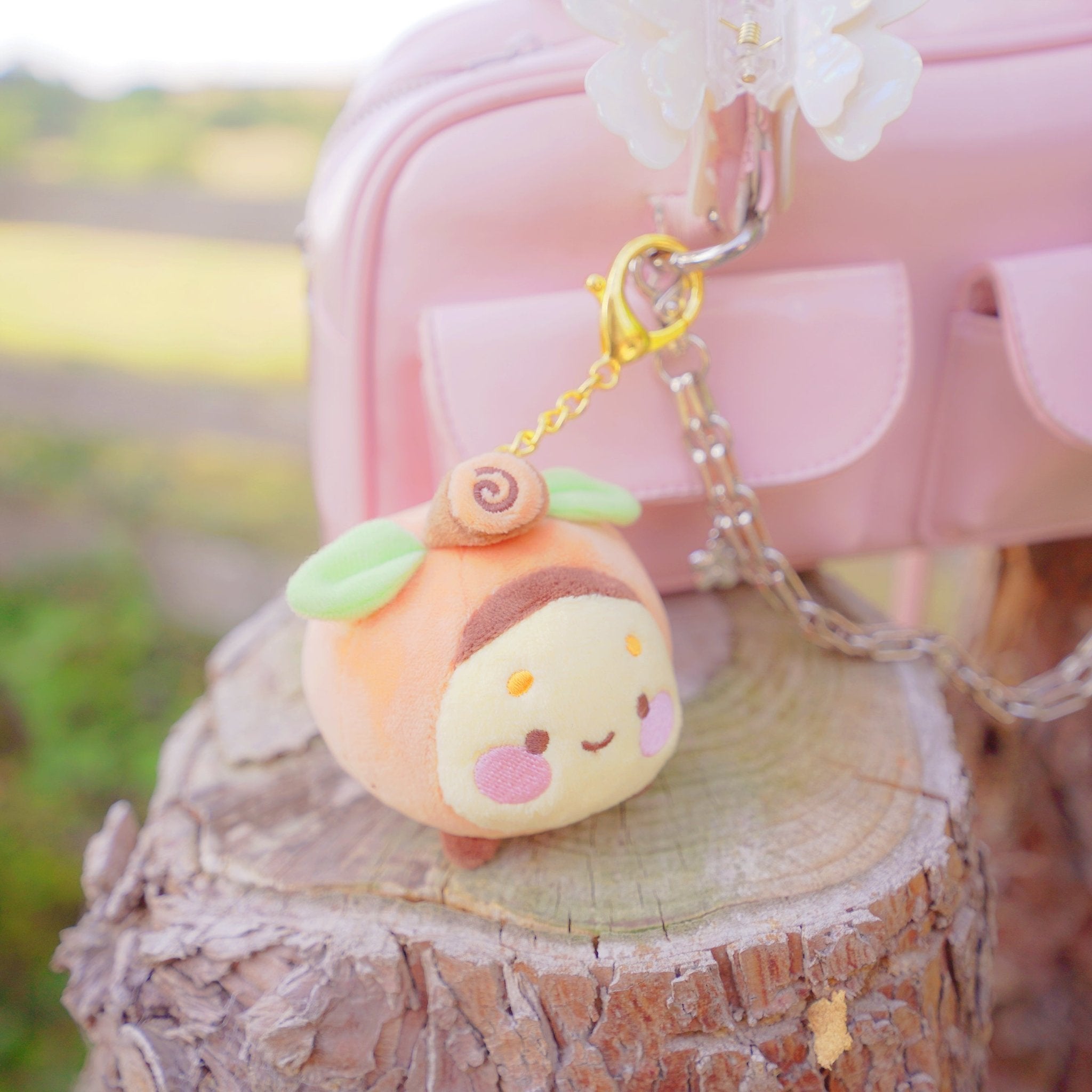 Pumpkin Bee Plush Keychain | Kawaii Autumn Bag Charm Katnipp character product