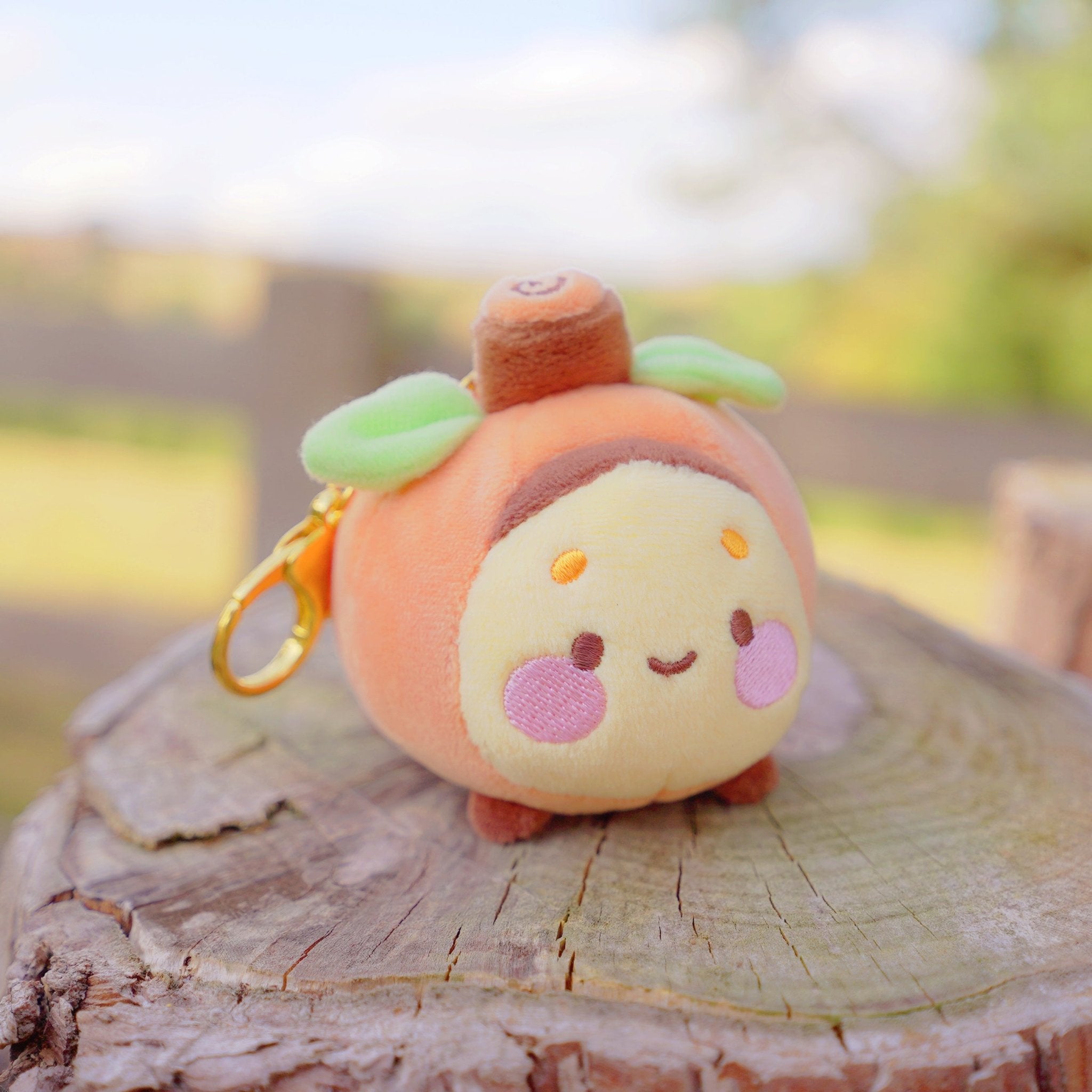 Pumpkin Bee Plush Keychain | Kawaii Autumn Bag Charm Katnipp character product