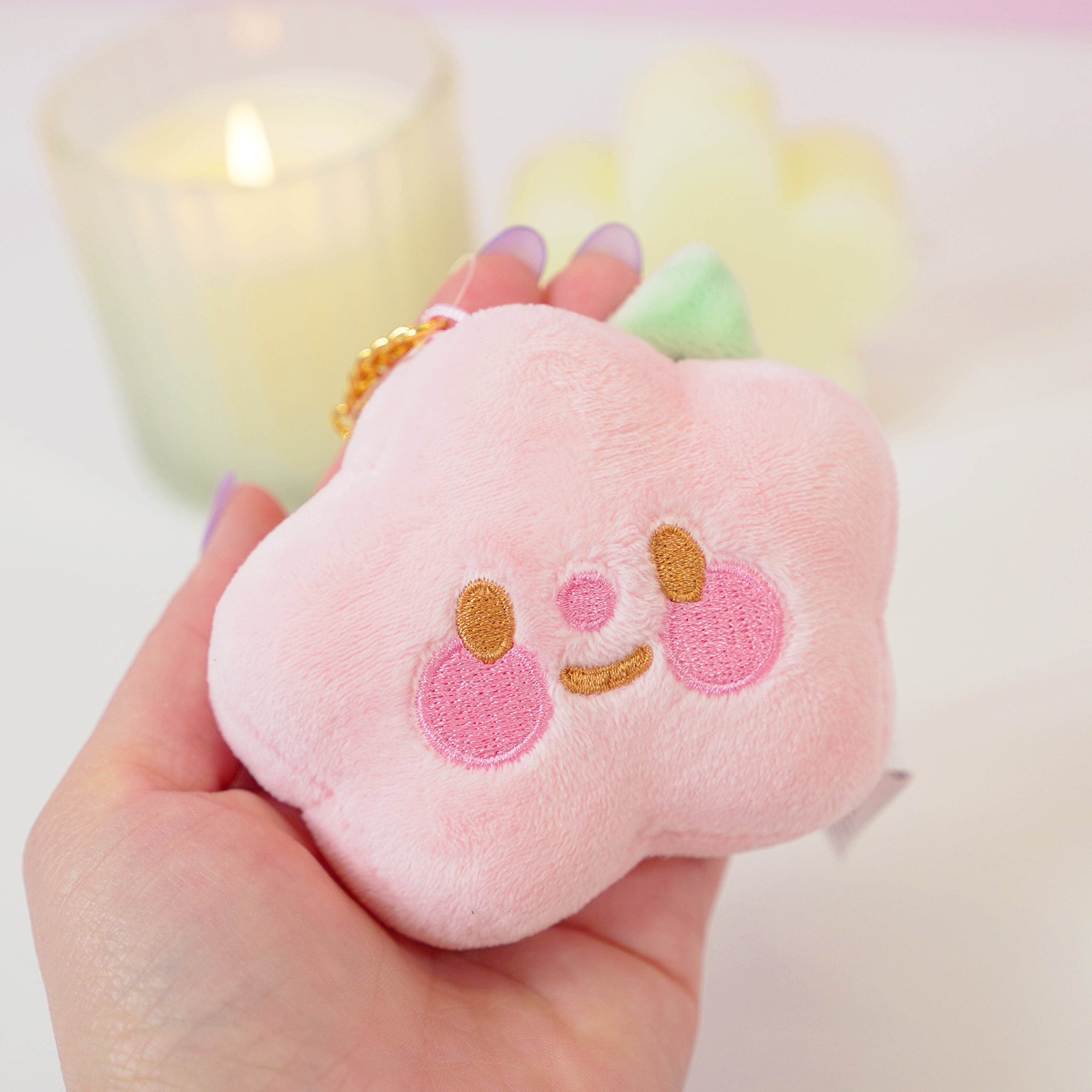 Sakura Flower Keychain Plushie - Cute Soft Plush Keychain Accessory for Bags & Keys - Katnipp Studios