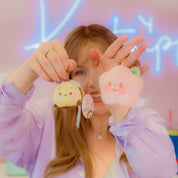 Sakura Flower Keychain Plushie - Cute Soft Plush Keychain Accessory for Bags & Keys Katnipp character product