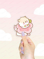 Sakura Kawaii Sticker Set | 5 Cherry Blossom Vinyl Stickers Katnipp character product