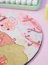 Sakura Scene Cherry Blossom Mouse Pad With Bumblebutt - Katnipp Studios