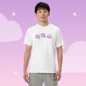 Saturn Cosmic Poses Heavyweight T-Shirt | Cute Celestial Planet Design Katnipp character product
