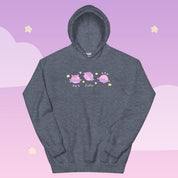 Saturn Cosmic Poses Hoodie | Cute Celestial Planet Design Katnipp character product