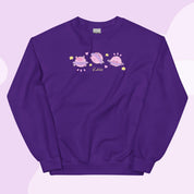 Saturn Cosmic Poses Sweatshirt | Cute Celestial Planet Design Katnipp character product