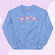 Saturn Cosmic Poses Sweatshirt | Cute Celestial Planet Design Katnipp character product
