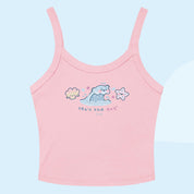 Sea’s the Day | Kawaii Wave Crop Top | Y2K Pastel Aesthetic | Cute Ocean Tank Katnipp character product