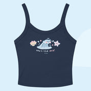 Sea’s the Day | Kawaii Wave Crop Top | Y2K Pastel Aesthetic | Cute Ocean Tank Katnipp character product