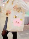 SECONDS Bumblebutt & Sakura Kawaii Handprinted Tote Bag - Katnipp Studios