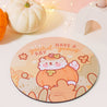 SECONDS Gourd-geous Puddin the Dog Katnipp Mouse Mat ~ Kawaii Mouse Mat for Autumn - Katnipp Studios