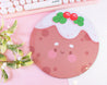 SECONDS Kawaii Figgy Pudding Christmas Mouse Pad - Katnipp Studios