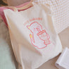 SECONDS More Bubble Less Trouble Tea Cat Tote Bag - Katnipp Studios