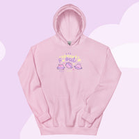 Spaced Out Saturn Hoodie | Cute Planet &amp; Astrology Design - Light Pink / S