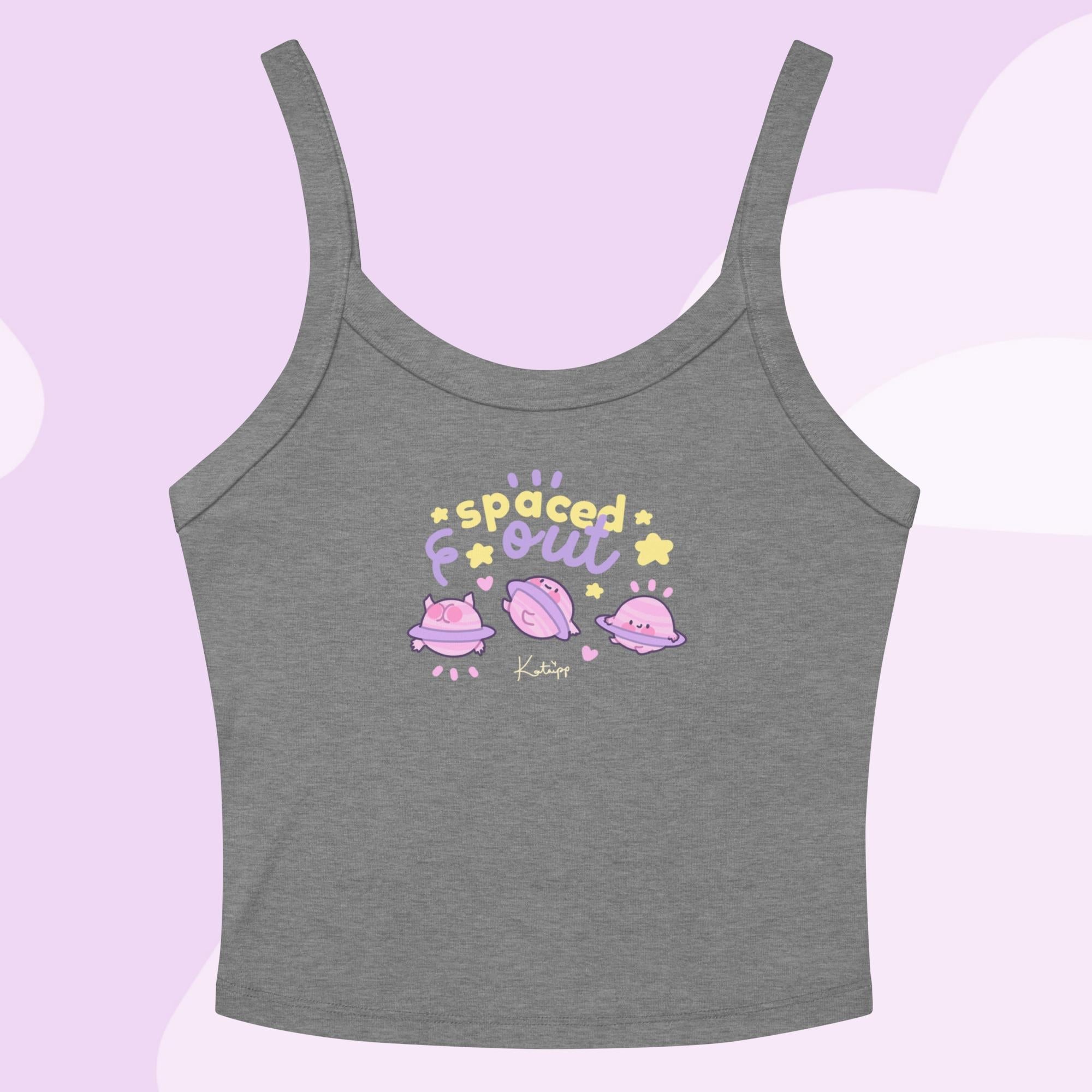 Spaced Out Vest Top | Celestial Kawaii Y2K Design Katnipp character product
