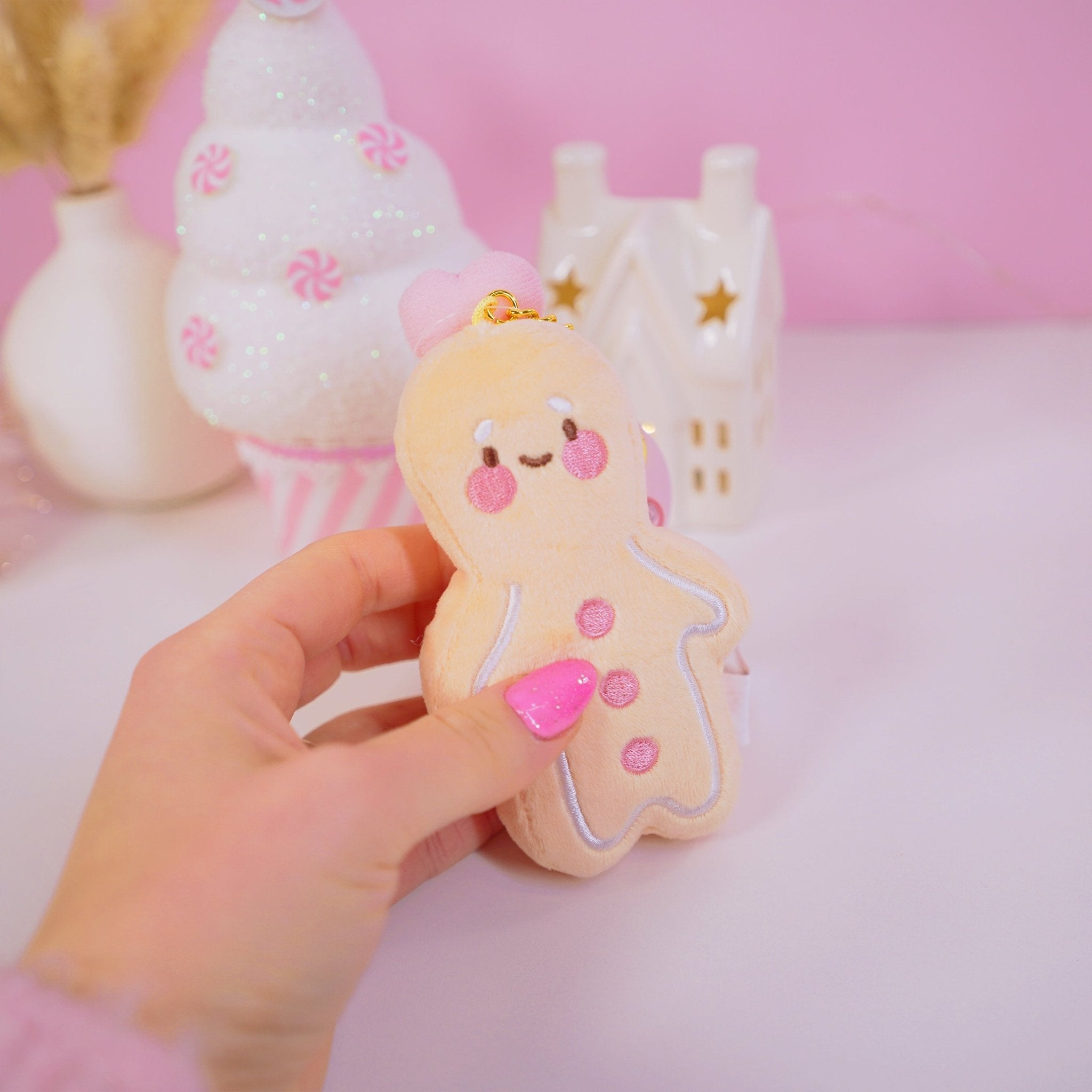 Spice Gingerbread Plush Keychain | Kawaii Gingerbread Bag Charm Katnipp character product