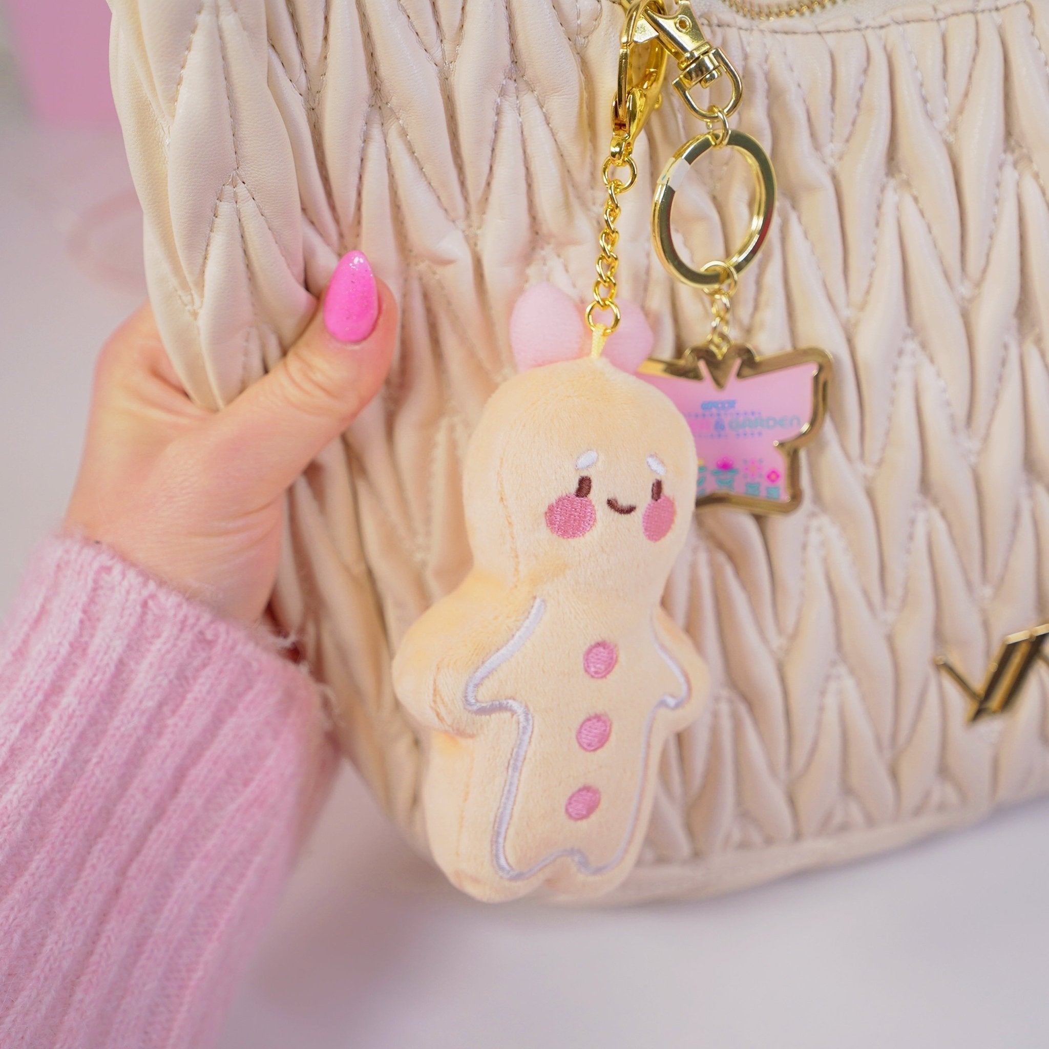 Spice Gingerbread Plush Keychain | Kawaii Gingerbread Bag Charm Katnipp character product