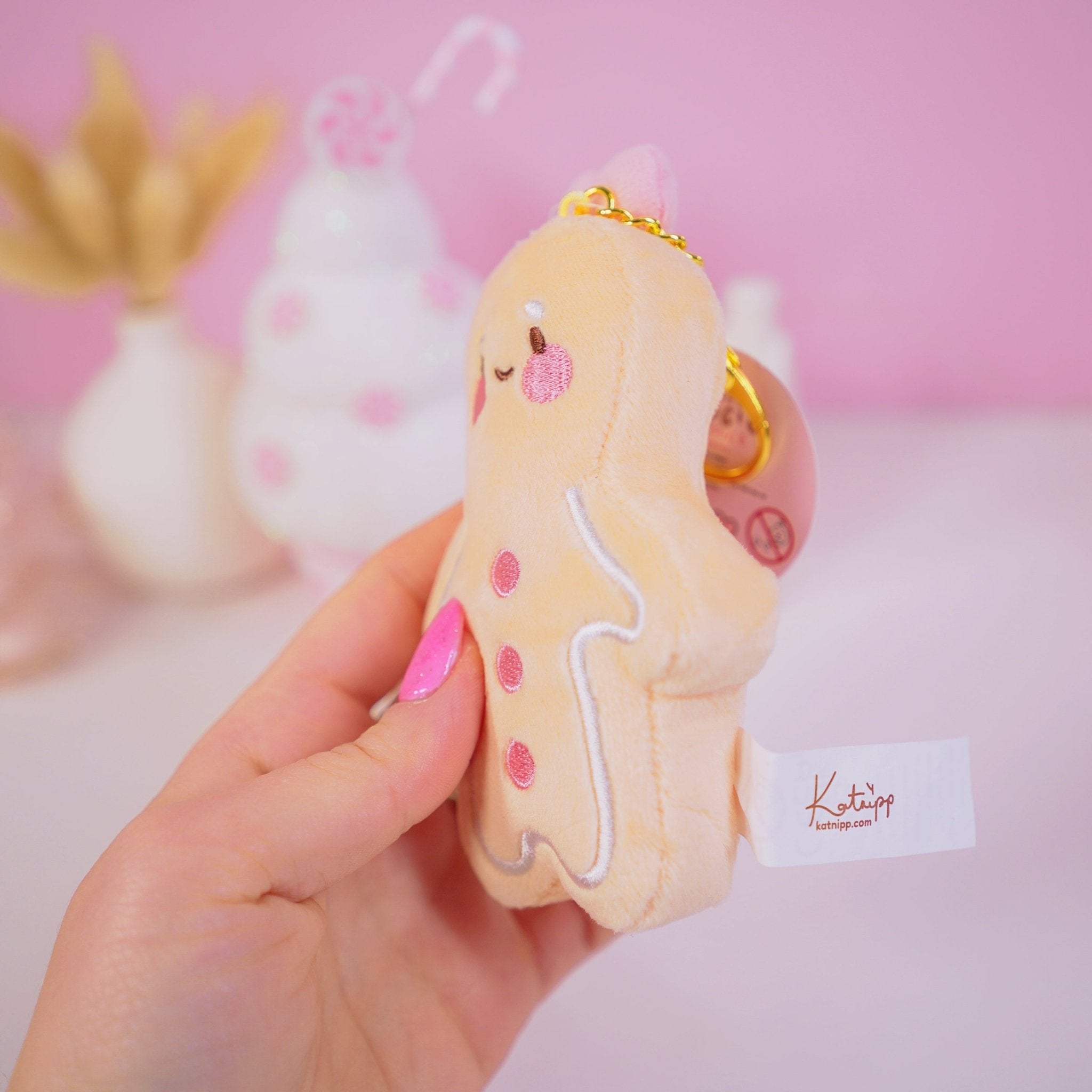 Spice Gingerbread Plush Keychain | Kawaii Gingerbread Bag Charm Katnipp character product