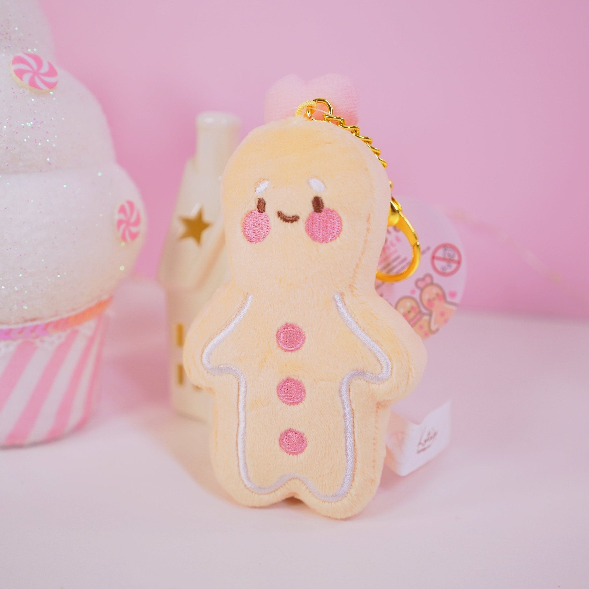 Spice Gingerbread Plush Keychain | Kawaii Gingerbread Bag Charm Katnipp character product