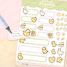 Spring Ducks and Daffodils - A5 Kawaii Organisation Labels - Featuring Tuffy & Mother Duck - LB008 - Katnipp Studios