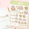 Spring Ducks & Daffodils: A6 Kawaii Sticker Sheet - Satsuma the Cat, Katnipp Ducklings, Mother Duck - Kawaii Stickers - DAF004 - Katnipp Studios