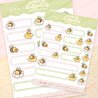 Spring Ducks and Daffodils - Bumblebutt & Daffodils A5 Kawaii Label Sticker Sheet - LB009 - Katnipp Studios