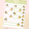 Spring Ducks and Daffodils - Bumblebutt & Daffodils A5 Kawaii Label Sticker Sheet - LB009 - Katnipp Studios