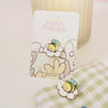 Spring Ducks & Daffodils: Bumblebutt Sleepy Daisy Enamel Pin - Katnipp Studios