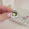 Spring Ducks & Daffodils: Bumblebutt Sleepy Daisy Enamel Pin - Katnipp Studios