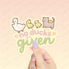 Spring Ducks & Daffodils: Die Cut Sticker Bundle - 'Feeling Ducky' - 'For Duck's Sake' - 'No Ducks Given' - Katnipp Studios