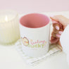 Spring Ducks and Daffodils: Funny Katnipp Duckling Kawaii Ceramic Mug - 'Feeling Ducky' - Katnipp Studios