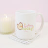 Spring Ducks and Daffodils: Funny Katnipp Duckling Kawaii Ceramic Mug - 'Feeling Ducky' - Katnipp Studios