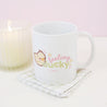 Spring Ducks and Daffodils: Funny Katnipp Duckling Kawaii Ceramic Mug - 'Feeling Ducky' - Katnipp Studios