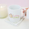 Spring Ducks and Daffodils: Funny Katnipp Duckling Kawaii Ceramic Mug - 'Feeling Ducky' - Katnipp Studios