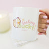 Spring Ducks and Daffodils: Funny Katnipp Duckling Kawaii Ceramic Mug - 'Feeling Ducky' - Katnipp Studios