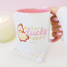 Spring Ducks and Daffodils: Funny Katnipp Duckling Kawaii Ceramic Mug - 'For Duck's Sake' - Katnipp Studios