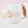 Spring Ducks and Daffodils: Funny Katnipp Duckling Kawaii Ceramic Mug - 'For Duck's Sake' - Katnipp Studios