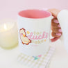 Spring Ducks and Daffodils: Funny Katnipp Duckling Kawaii Ceramic Mug - 'For Duck's Sake' - Katnipp Studios