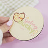 Spring Ducks & Daffodils: Katnipp Duckling Coaster - 'Feeling Ducky' Funny kawaii coaster - Katnipp Studios