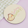 Spring Ducks & Daffodils: Katnipp Duckling Coaster - 'Feeling Ducky' Funny kawaii coaster - Katnipp Studios