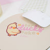 Spring Ducks & Daffodils: Katnipp Duckling Mouse Pad - 'For Duck's Sake' - Katnipp Studios