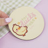 Spring Ducks & Daffodils: Katnipp Funny Duckling Kawaii Coaster - 'For Duck's Sake' - Katnipp Studios