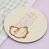 Spring Ducks & Daffodils: Katnipp Funny Duckling Kawaii Coaster - 'For Duck's Sake' - Katnipp Studios